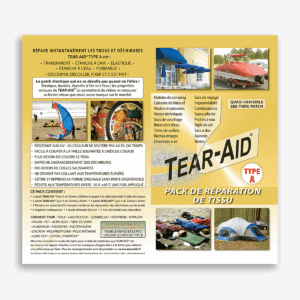 Pack Tear-Aid Type A pour la réparation de tissus sauf vinyls et PVC - TA-A-PK