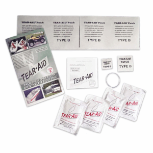 Contenu du Pack Tear-Aid Type B pour la réparation de vinyls et PVC - TA-B-PK