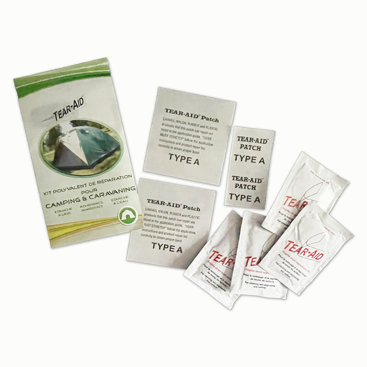 Contenu du kit de camping et caravaning de Tear-Aid - TA-RP-02