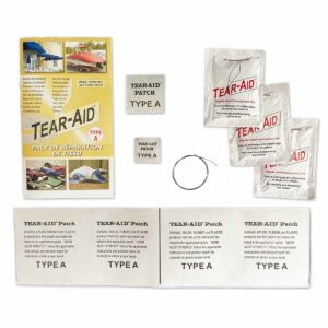 Contenu du Pack Tear-Aid Type A pour la réparation de tissus sauf vinyls et PVC - TA-A-PK